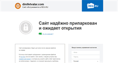 Desktop Screenshot of dinifetvalar.com